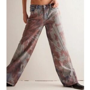 Free People We The Free Aurora Mid Rise Straight Jeans in Starlet sz 30